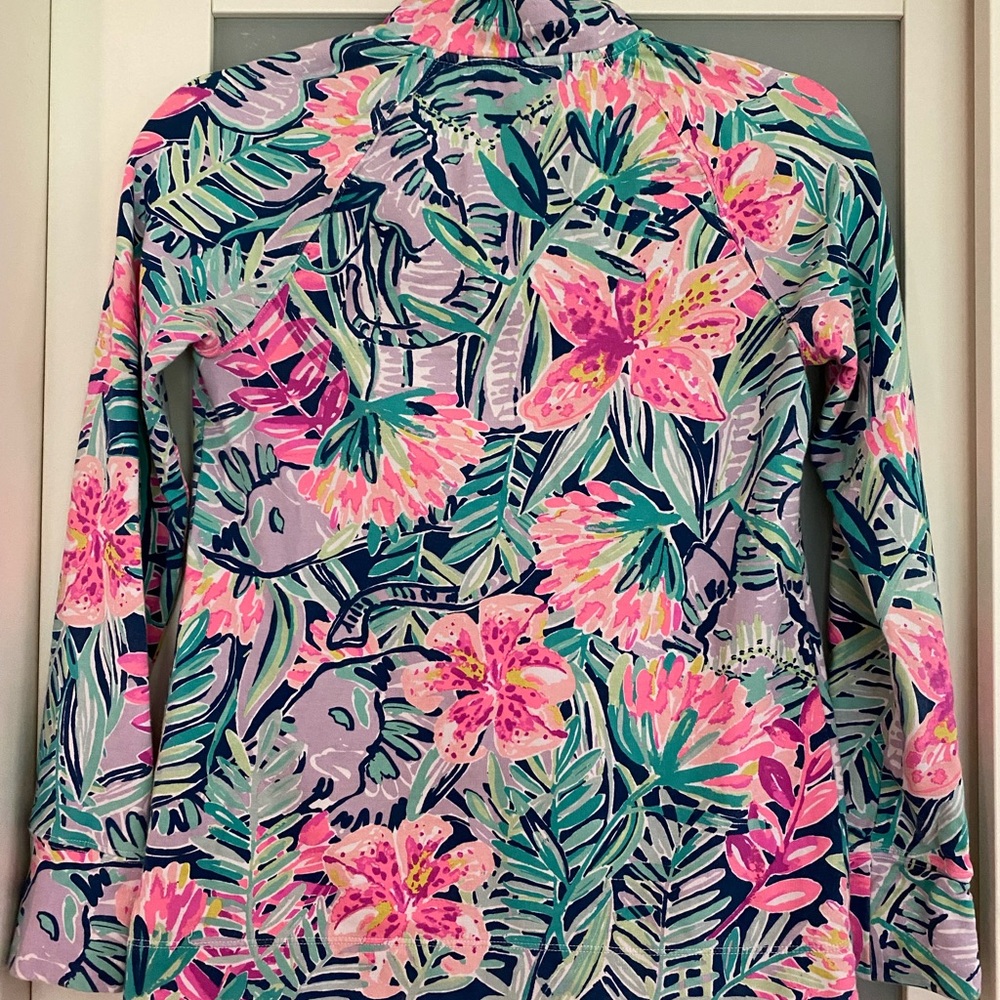 Lilly Pulitzer Skipper Popover Floral Quarter-Zip XXS - Picture 7 of 8